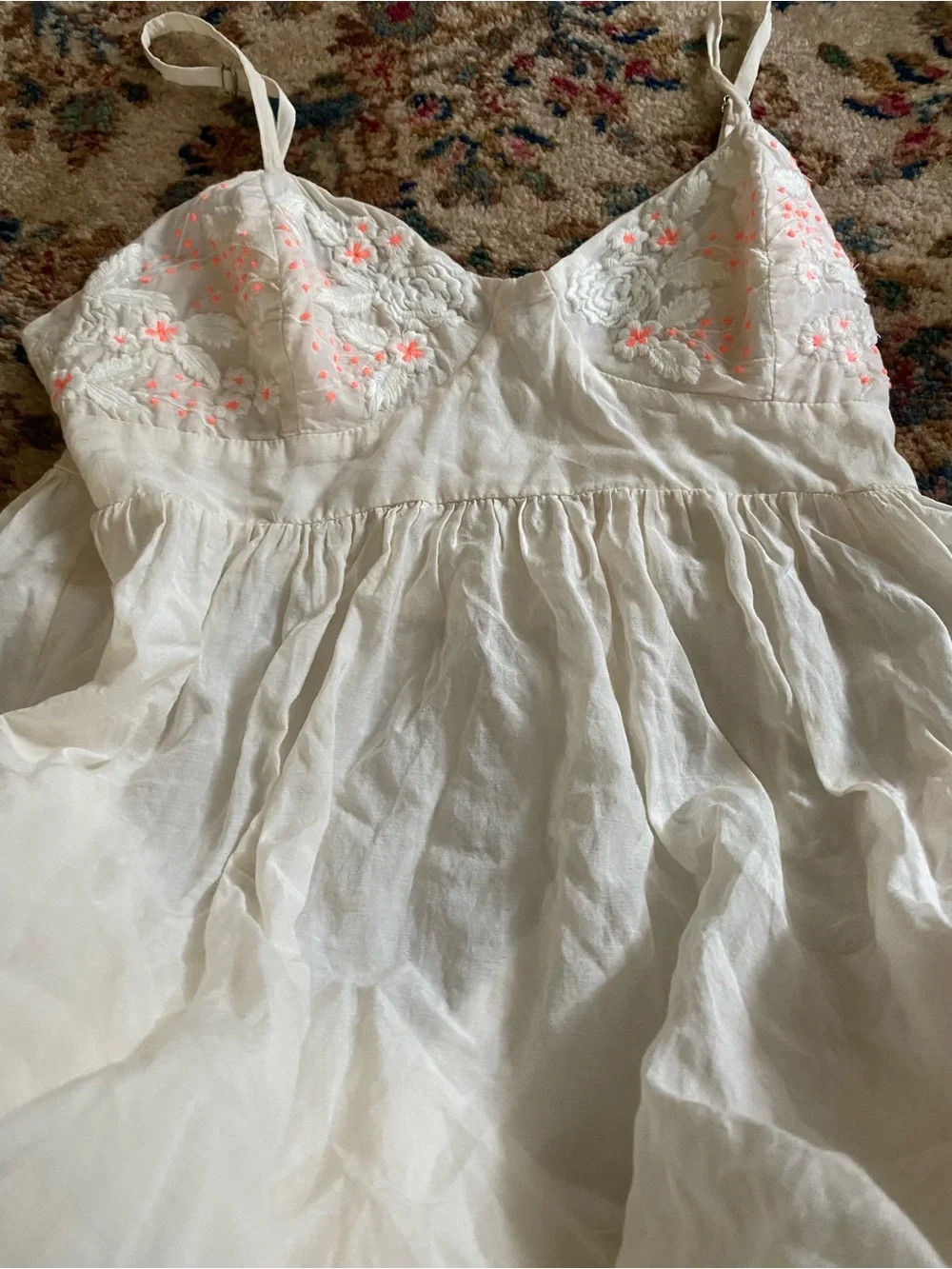 Free people baby doll dress embordried size small so cute